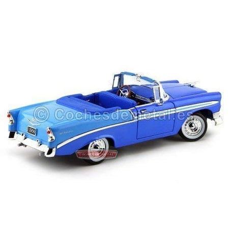 1956 Chevrolet Bel Air Convertible Blue 1:18 Diecast Model 92128bl 